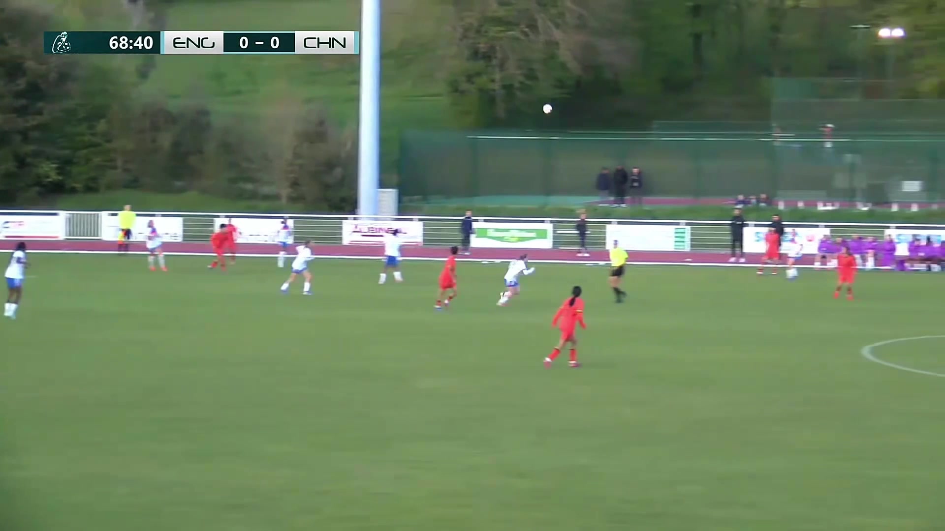 漂亮第69分鐘朱派淅單刀破門中國U16女足1-0領(lǐng)先英格蘭女足
